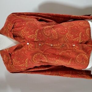 Paisley Button-Up Shirt Size 12